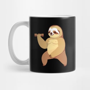 Sloth with a dumbbell Mug